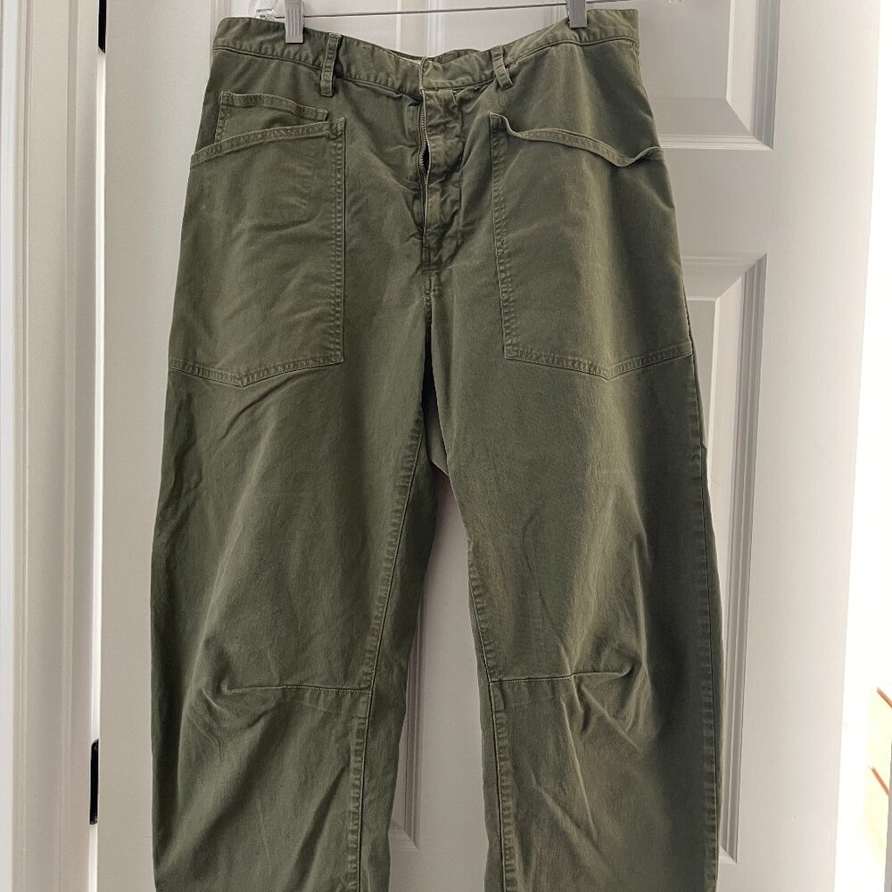 Nili Lotan Wide Leg Pants- Army Green